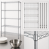 Thumbnail image #3 for Quantum Chrome Plated Wire Shelving Starter Kit, 60 x 36 x 74 Inches, 5 Shelves