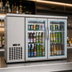Thumbnail image #4 for KoolMore 47-Inch Stainless Steel Two-Section Back Bar Cooler with 2 Glass Swing Doors