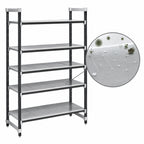 Thumbnail image #3 for Cambro Camshelving® Elements EXU183084S5480 5-Shelf Solid Polymer Shelving Unit, 18 x 30 x 84 in, Gray, Stationary Starter