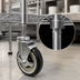 Thumbnail image #4 for Universal Swivel Snap-In Stem Caster Set for Wire Shelving, 5-Inch Polyurethane Wheels, 4-Pack