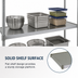 Thumbnail image #3 for Eagle Group 48-Inch x 21-Inch Solid Galvanized Shelf with Marine Edge, 600 Lb. Capacity