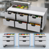 Thumbnail image #4 for Beverage-Air SPED72HC-08-6 72-Inch Three-Section Sandwich Top Refrigerated Prep Table with 6 Drawers and 8-Pan Opening