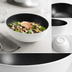Thumbnail image #3 for American Metalcraft Lift 68 oz Round Angled Melamine Bowl, 9-7/8 Inch Dia., White with Black Speckles