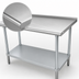 Thumbnail image #3 for Advance Tabco Special Value Series Stainless Steel Work Table with 1-1/2 Inch Backsplash and Adjustable Undershelf, 72 x 30 Inches