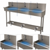 Thumbnail image #3 for Advance Tabco 3-Station 72-Inch Floor-Mounted Multiwash Hand Sink with Toe-Push Valves and Gooseneck Spouts