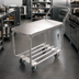 Thumbnail image #3 for Omcan Chrome-Plated Stock Cart with 2 Slotted Shelves, 500 lb Capacity, 5-Inch Casters