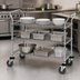 Thumbnail image #3 for Quantum 42 Inch x 18 Inch 3-Shelf 304 Stainless Steel Utility Cart