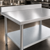 Thumbnail image #3 for Spec-Master Marine Series Stainless Steel Work Table with 4-1/2 Inch Backsplash and Adjustable Galvanized Undershelf, 72 x 24 Inches