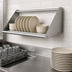 Thumbnail image #3 for John Boos Slanted Wall-Mounted Tubular Dishrack Sorting Shelf, 63 x 18 x 12-1/4 Inches, Stainless Steel