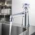 Thumbnail image #3 for T&S Brass Single Temperature Basin Faucet with Aerator Outlet and 4-Arm Color-Coded Handle