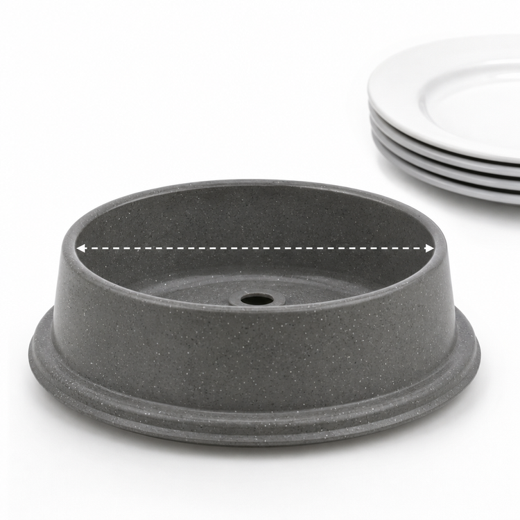 Product image #4 for Cambro Versa Camcover Round Fiberglass Plate Cover, 11-3/8-Inch Inside Diameter, Granite Gray