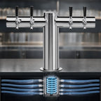 Thumbnail image #3 for Micro Matic USA Metropolis METRO-T-4PSSKR 24-Inch T-Style Countertop Glycol-Cooled Draft Beer Tower, 4 Faucets, Polished Stainless Steel