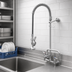 Thumbnail image #3 for T&S Brass EasyInstall 8-Inch Wall Mount Pre-Rinse Unit with Add-On Faucet and 16-Inch Swing Nozzle