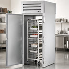 Thumbnail image #3 for True Mfg. - General Foodservice SPEC SERIES STR1RRT89-1S-1S-HC One-Section Stainless Steel Roll-Thru Refrigerator, Self-Contained, Locking Doors