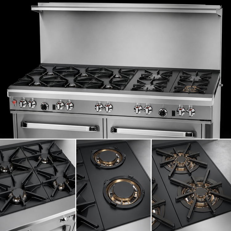Product image #3 for Southbend Ultimate 60-Inch Gas Restaurant Range with 2 Convection Ovens and 9 Open Burners