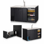 Thumbnail image #3 for Everest Refrigeration EBD3-BBG Two-Section Back Bar and Direct Draw Keg Refrigerator, 68-Inch, 24 Cu. Ft., Single Faucet, Black