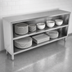 Thumbnail image #3 for John Boos 84-Inch Wide Open Front Stainless Steel Dish Storage Cabinet, 15-Inch Deep