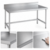 Thumbnail image #3 for 60 Inch x 24 Inch Aluminum Work Table with 16 Gauge 304 Stainless Steel Top and 6 Inch Backsplash