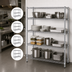 Thumbnail image #3 for Steel Works Stainless Heavy Duty 4-Tier Stationary Wire Shelving Unit, 800 lb. Capacity, 72 x 18 x 74 Inches, Chrome Finish