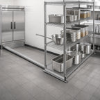 Thumbnail image #3 for Eagle Group Floor-Trak SDFT-24 Single-Deep Floor Track Kit for Wire Shelving, 24 ft., Anodized Aluminum with End Stops