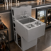 Thumbnail image #3 for BK Resources 18-Inch Underbar Speed Station Dump Sink with Glass Rinser and Dipper Well
