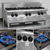 Thumbnail image #3 for RedHots Chef's Line 36-Inch Step-Up Countertop Gas Hot Plate, 6-Burner, Natural Gas