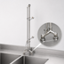 Thumbnail image #3 for T&S Brass 8-Inch Center-Set Deck Mount Service Sink Mixing Faucet with Braced Bucket/Pail Hook Nozzle and Elevated Vacuum Breaker