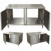 Thumbnail image #3 for BK Resources Dual-Access Stainless Steel Chef Table Cabinet Base with Hinged Doors, 18 x 24 x 34-3/4 Inches