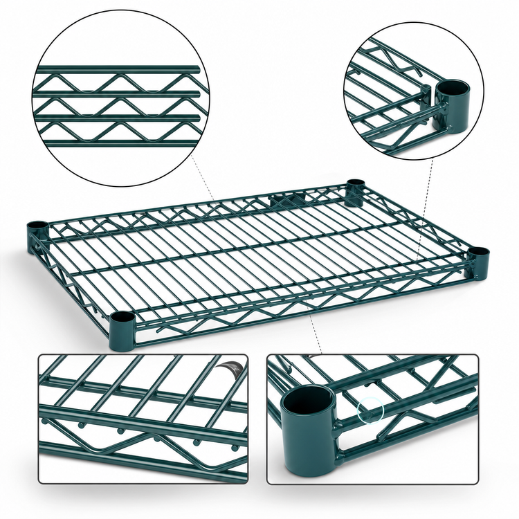 Product image #3 for Eagle Group Valu-Gard 60"W x 30"D QuadTruss Wire Shelf, Green Epoxy, 600 Lb. Capacity