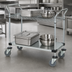 Thumbnail image #3 for Quantum WRC-2160-2CG 60-Inch Two-Shelf Utility Bus Cart with Chrome-Plated Wire and Galvanized Solid Shelves