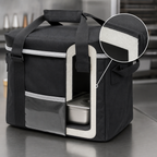 Thumbnail image #4 for Vollrath VDBS100 Small Insulated Catering Bag with Window Pocket, 10 x 10 x 12 Inches, Holds up to 6 Large Beverages Case of 5