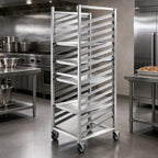 Thumbnail image #3 for Channel Manufacturing 400S Stainless Steel End-Load Bun Pan Rack, 30-Pan Capacity, 2-Inch Spacing, 5-Inch Casters