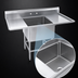 Thumbnail image #3 for Spec-Master One-Compartment Commercial Sink with Dual 30-Inch Drainboards, 82 Inch Wide