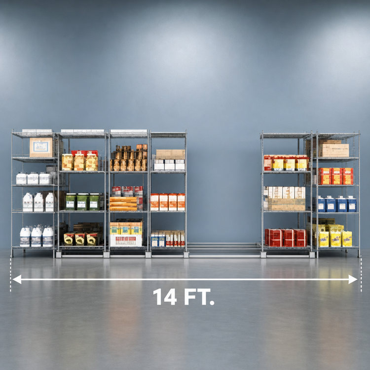 Product image #3 for Metro qwikTRAK HD 14 Ft. Commercial Shelving Track Set