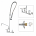 Thumbnail image #3 for T&S Brass EasyInstall Wall-Mount Pre-Rinse Unit with Add-On Faucet, 8-Inch Centers, 8-Inch Swing Nozzle, and 44-Inch Hose