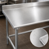 Thumbnail image #3 for Eagle Budget Series 30 x 30 Inch Stainless Steel Corner Work Table with 4-1/2 Inch Backsplash