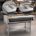 Thumbnail image #3 for Eagle Group Sealed Well Electric Hot Food Table with Open Shelf Base, 2 Wells, 240V