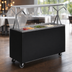 Thumbnail image #3 for Vollrath 2-Series Affordable Portable 4 Pan Non-Refrigerated Cold Food Station with Buffet Breath Guard and Sliding Door Storage Base, Granite Finish