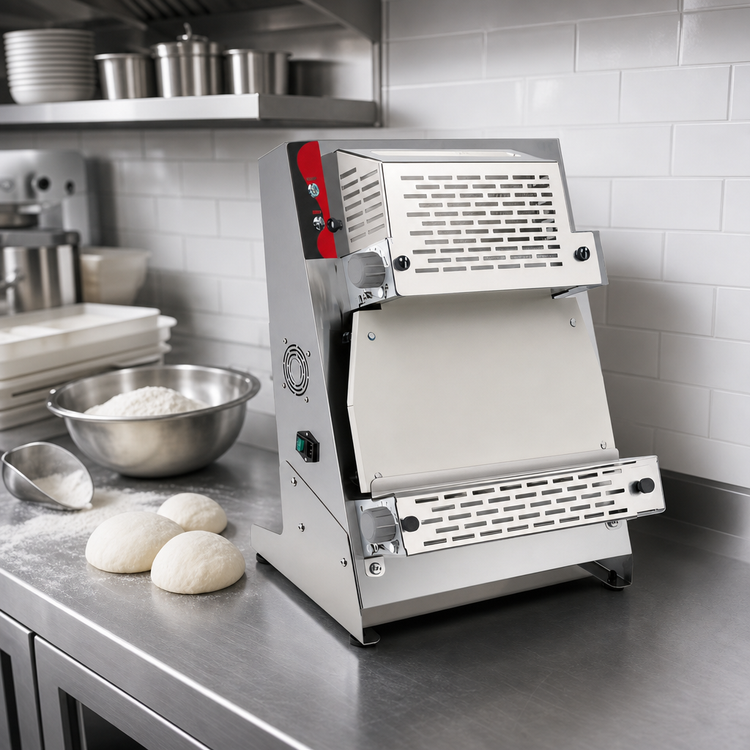 Product image #3 for Axis Countertop Dough Roller, 22-2/5 Inch Wide, Stainless Steel, 250 Pieces/Hour