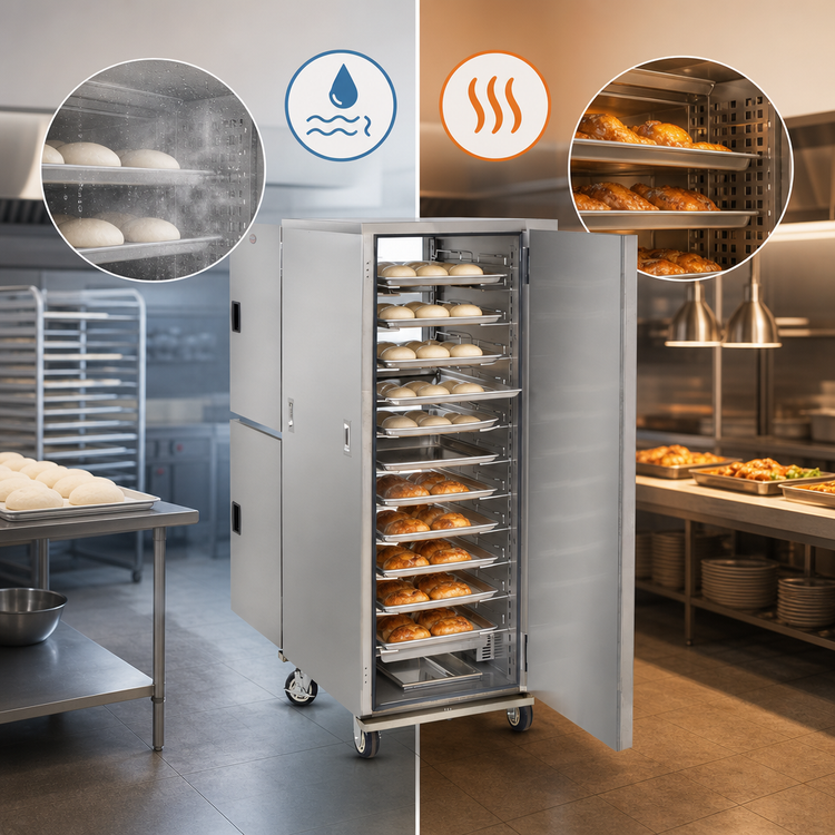 Product image #3 for FWE PHU-12P Pass-Thru Mobile Proofer/Heater Cabinet with 12 Pair Universal Tray Slides