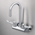 Thumbnail image #3 for Equip 4-Inch Wall-Mount Mixing Faucet with 5-9/16-Inch Swivel Gooseneck and Wrist Action Handles