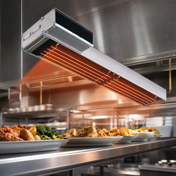 Product image #3 for Hatco Glo-Ray 42-Inch High Watt Dual Infra-Black Unlighted Strip Heater, 1900W