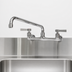 Thumbnail image #4 for Advance Tabco K-11 Lead-Free 8-Inch Center Backsplash-Mounted Faucet with 14-Inch Swing Spout