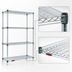 Thumbnail image #4 for EAGLEbrite Zinc Double-Mat Wire Shelving Starter Unit, 4-Tier, 36 x 24 x 63 Inches