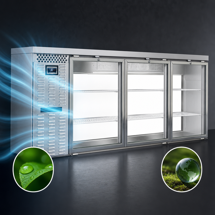 Product image #3 for Continental Refrigerator BB79NSSGDPT 79-Inch Six-Glass Door Pass-Thru Back Bar Cooler