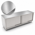 Thumbnail image #3 for John Boos Stainless Steel Enclosed Work Table with Sliding Doors, 96