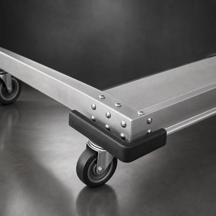 Product image #3 for Metro 48 x 24 Inch Stainless Steel Truck Dolly Frame with Wraparound Bumper