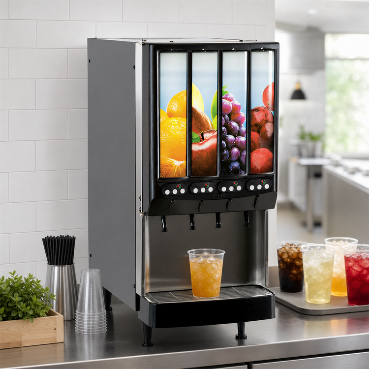 Product image #3 for BUNN Silver Series 4-Flavor Cold Beverage System with Portion Control and Lighted Door