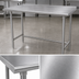 Thumbnail image #3 for Advance Tabco Premium Series 84-Inch x 30-Inch Stainless Steel Open Base Work Table with 1-1/2-Inch Rear Splash
