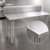 Thumbnail image #3 for Advance Tabco TVKS-309 108-Inch x 30-Inch Stainless Steel Work Table with 10-Inch Backsplash and Open Base